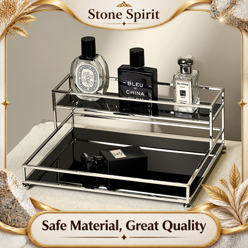 Luxury Skincare Organic - 【Premium】Organizer da scrivania in metallo nero