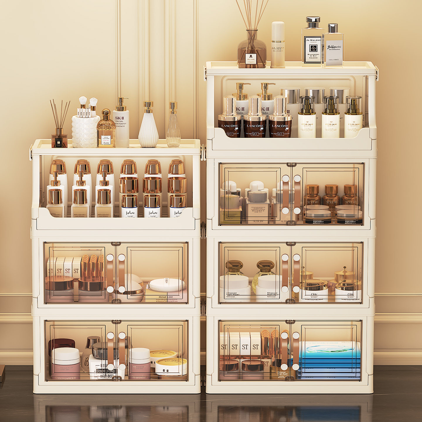 Luxury Skincare & Spa Photos - Organizer da Scrivania Multistrato per Cosmetici,