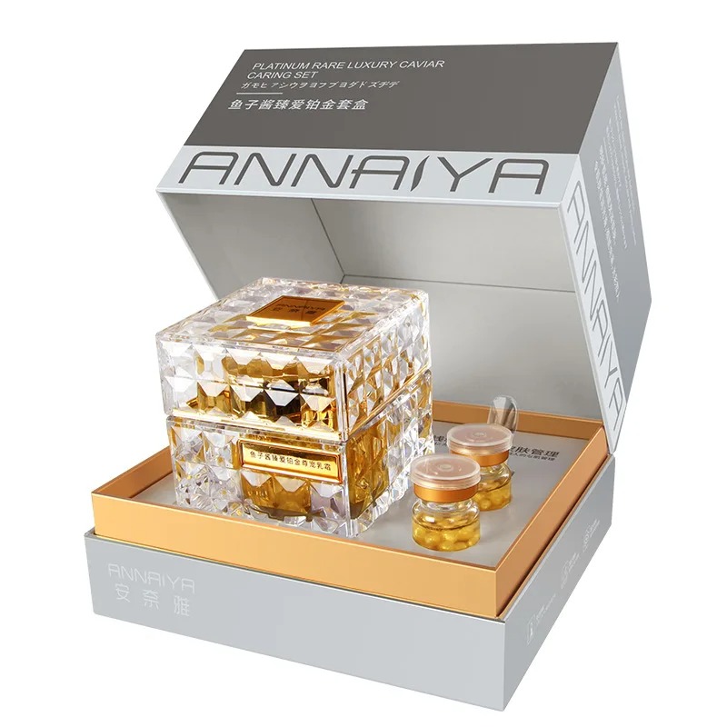 Luxury Skincare Set For Women - Crema Viso Lussuosa al Caviale Platino,