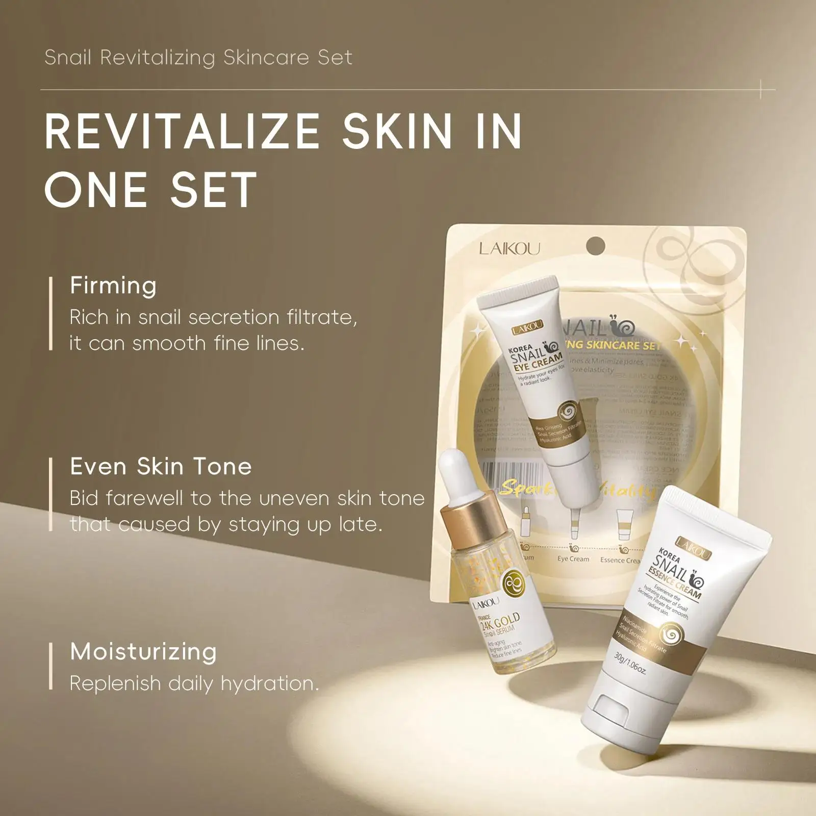 24K Oro Lumaca Siero Riparator - Luxury Skincare Set For Women recensione e prezzo